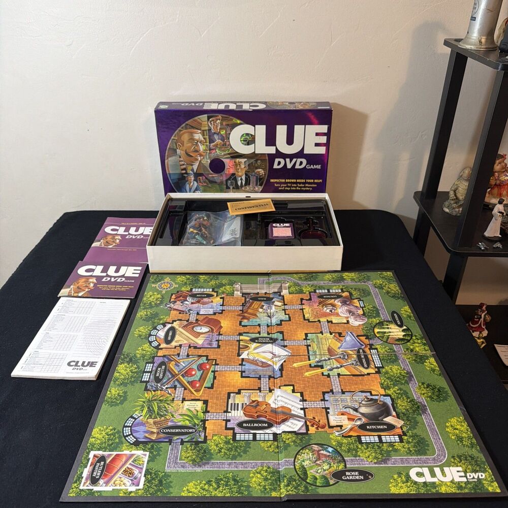 Clue DVD COMPLETE Parker Brothers 2006 Classic Detective Board Game Mystery